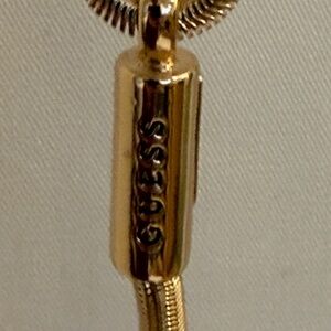 Guess Gold Colored Long Dangle Tassel Necklace Women's 21"